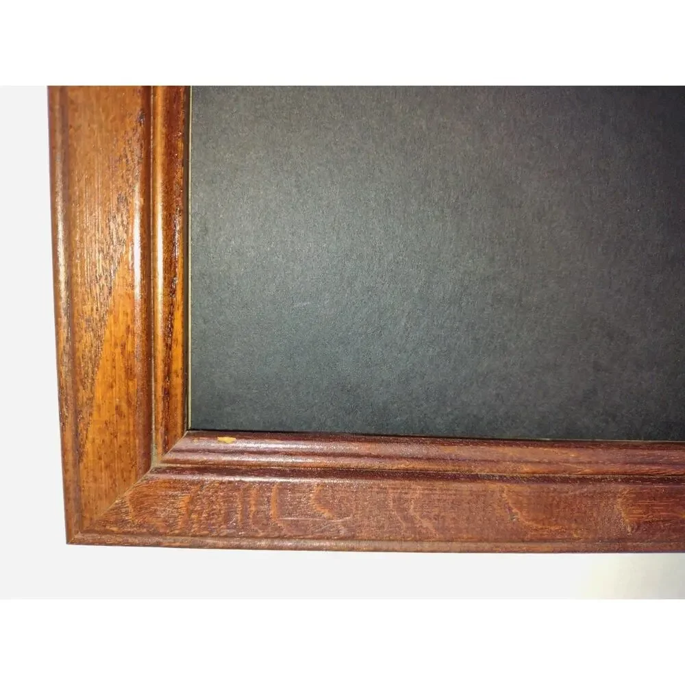 Wooden Photo/ Picture Frame W/Glass 8” X 10” Brown Stain Landscape Wall Decor